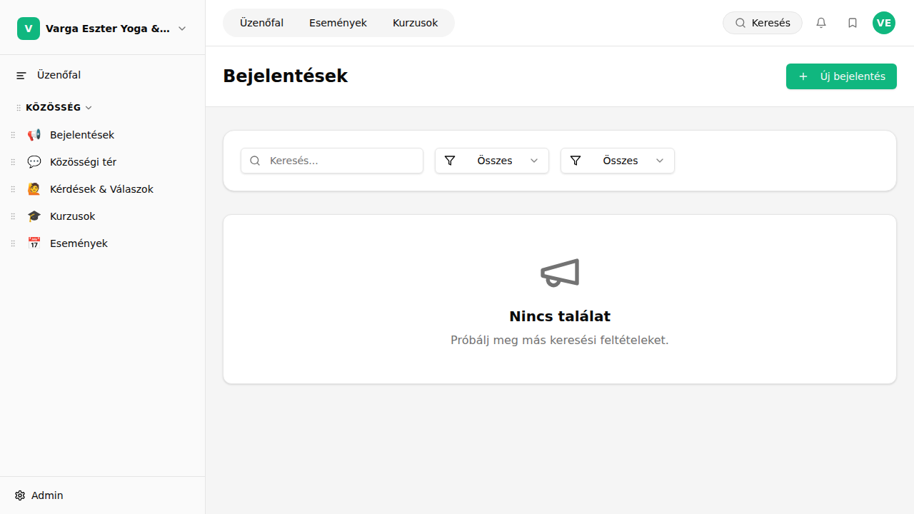 Közlemények küldése